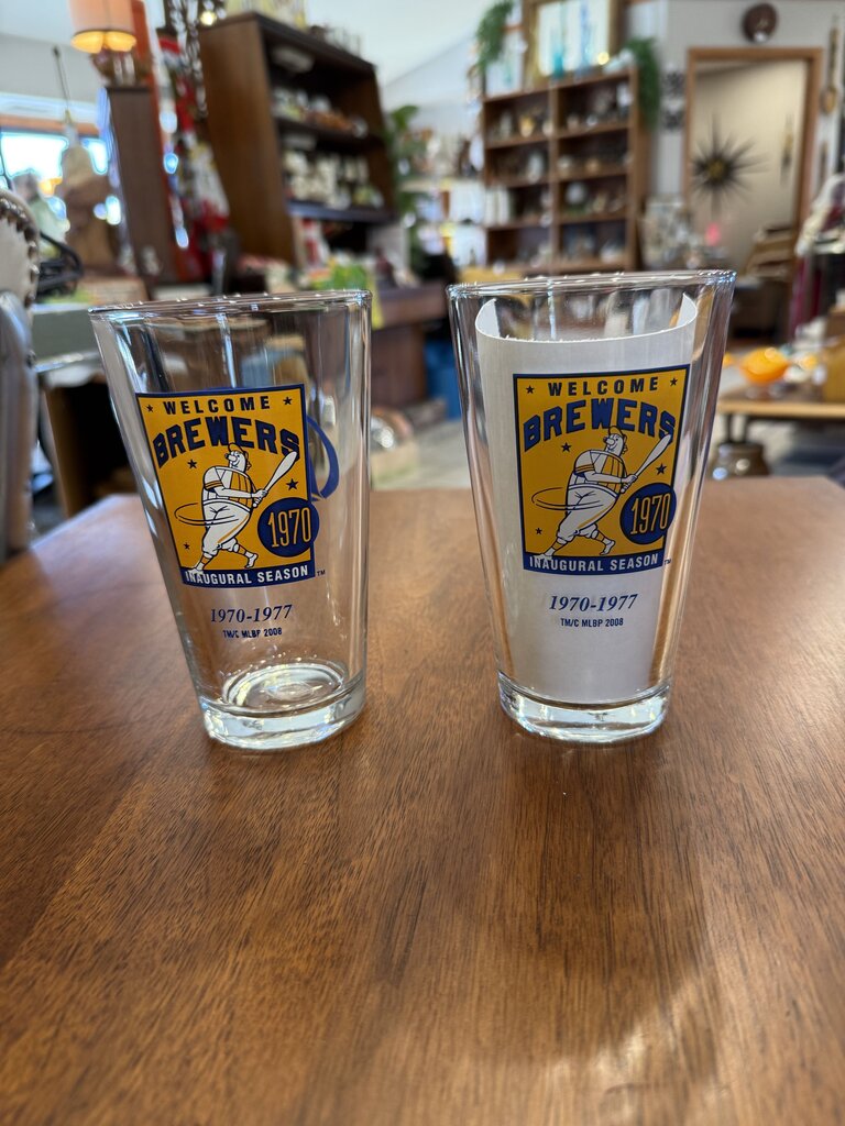 Milwaukee Brewers Inaugural Season Miller Lite Pint Glass (2008)